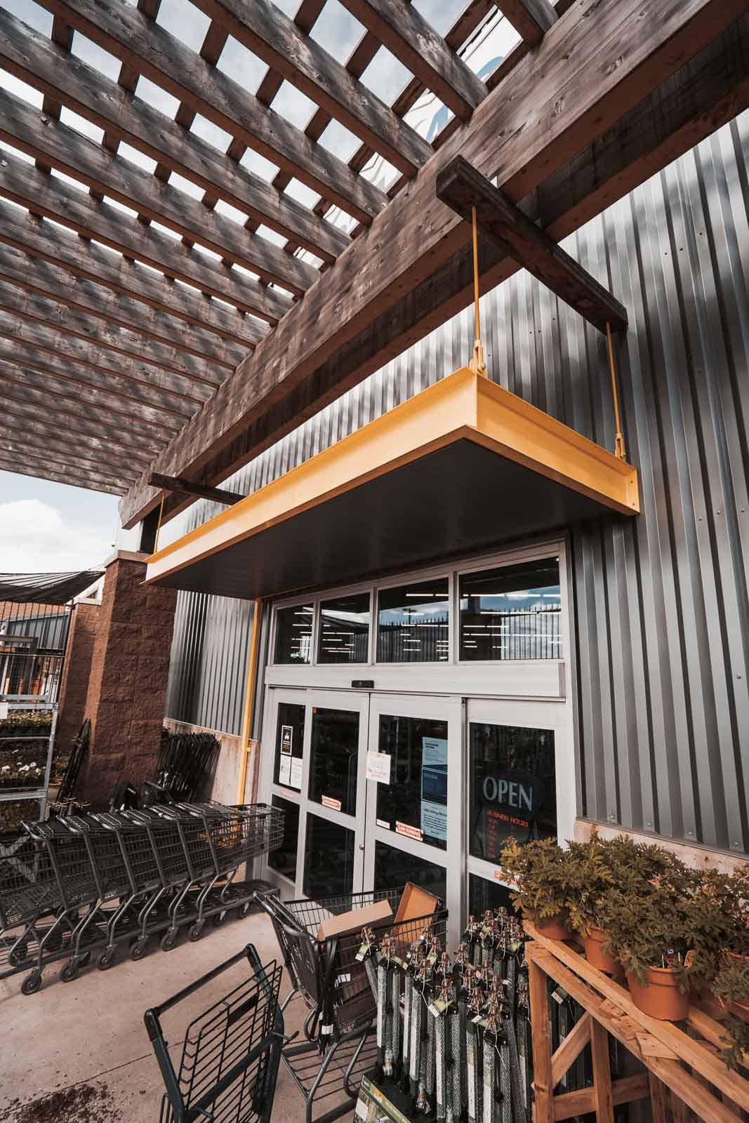 Aluminum C-Channel Canopy Commercial Storefront 