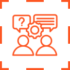 Value Engineering Consulting Icon — Vestis The image shows a collaboration and discussion icon representing value engineering support within Vestis Architectural Products and Architectural Systems.