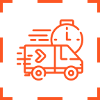 Modular Delivery Icon — Vestis The image shows a delivery truck icon representing modular design options in Vestis Architectural Products and Architectural Systems.